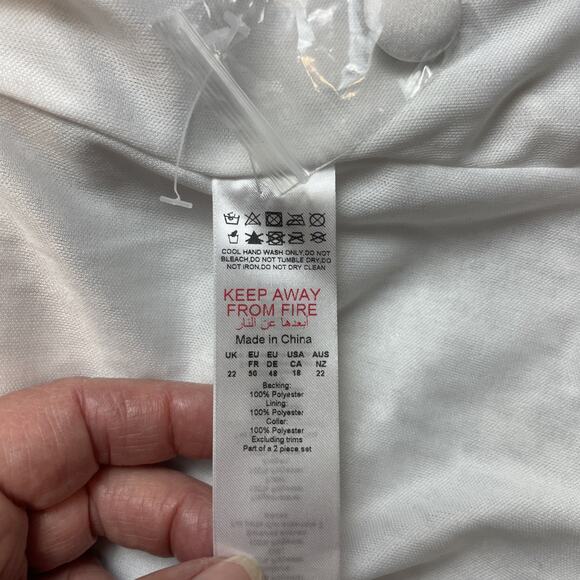 Boohoo Sequined Club Jacket Womens 18 Silver Evening Party Rockstar Concert Rave - Picture 4 of 12